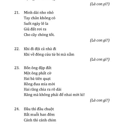 Câu Đố Về Các Loài Vật 