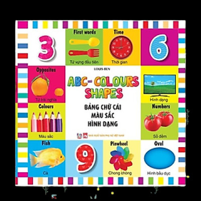Sách - 100 Từ Đầu Tiên - Bảng Chữ Cái, Màu Sắc, Hình Dạng- Song Ngữ (VT)