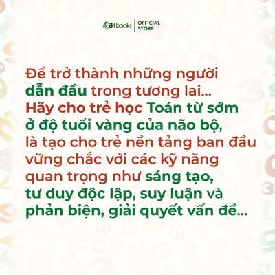 Sách toán cho bé, Phát triển tiềm năng toán học cho trẻ - Toán  học cho trẻ mẫu giáo - Lớp chồi 1 (Tái Bản 2021)- 2HBookss