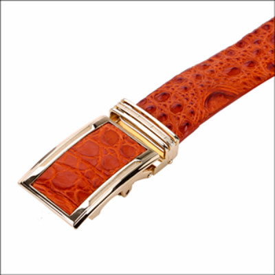 Thắt Lưng Nam Da Cá Sấu Gai Lưng Bản Lớn Huy Hoàng HT4226 - Vàng