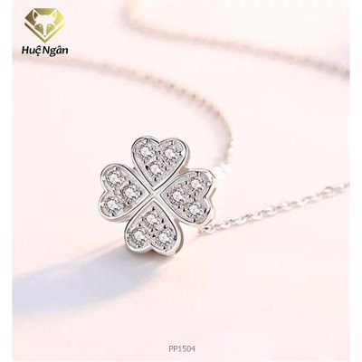 Dây chuyền bạc Ý 925 Huệ Ngân - Cỏ bốn lá may mắn PP1504