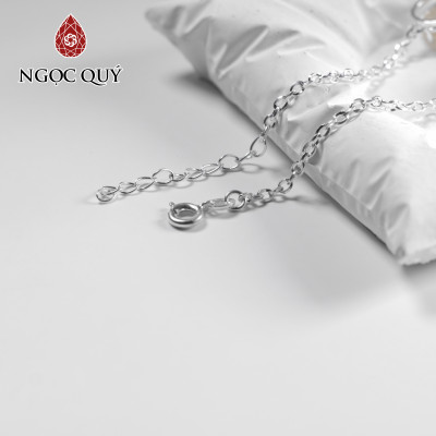 Lắc bạc hoa mẫu đơn đá thạch anh tóc vàng 13mm mệnh thủy, kim - Ngọc Quý Gemstones