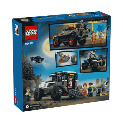 LEGO CITY 60449 Đồ Chơi Lắp Ráp Truy Đuổi Cảnh Sát Xe Địa Hình (467 chi tiết)