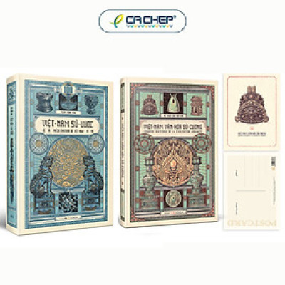 Combo 2 cuốn: Việt Nam sử lược (Bìa cứng - Ấn bản kỉ niệm 100 năm xuất bản lần đầu) + Việt Nam văn hoá sử cương (Bìa cứng)