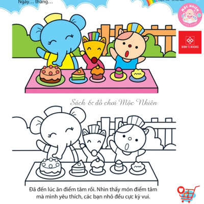 Sách Bé Tập Tô Màu - Từ Cơ Bản Đến Nâng Cao - Đinh Tị Books (Nhiều chủ đề)