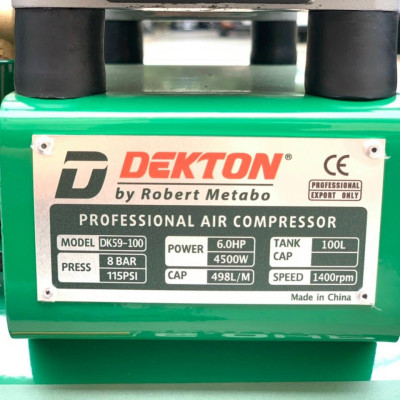 MÁY NÉN KHÍ KHÔNG DẦU 4500W 100L DEKTON DK59-100 - HÀNG CHÍNH HÃNG