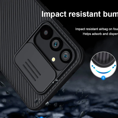 Ốp lưng cho Samsung Galaxy S23 FE bảo vệ camera chống sốc hiệu Nillkin Camshield có khung & nắp đậy bảo vệ Camera - Hàng nhập khẩu
