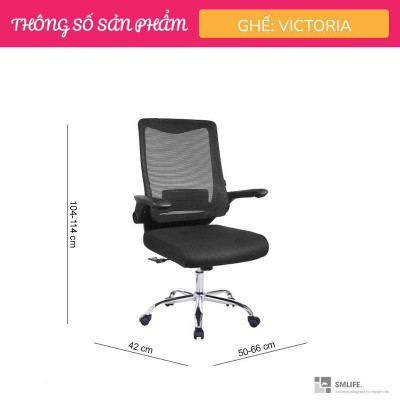 Ghế xoay nhân viên bọc lưới SMLIFE Victoria