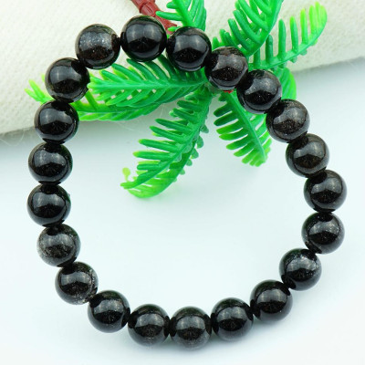 Vòng tay thạch anh tóc đen Rutilated Quartz tự nhiên 9 li 21 hạt