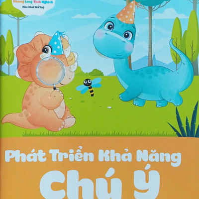 Bộ sách Khủng long tinh nghịch - Sân chơi trí tuệ: Nhận thức - Chú ý - Tư duy - Tưởng tượng - Ghi nhớ - Quan sát (Bộ 6 cuốn)