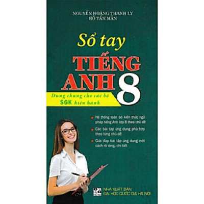 Sách - Sổ Tay Tiếng Anh Lớp 8 - Dùng Chung Cho Các Bộ SGK Hiện Hành - Hồng Ân