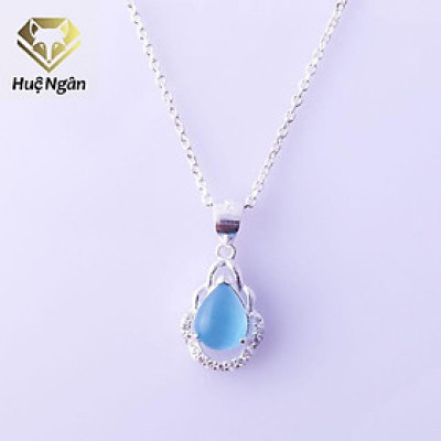 Dây chuyền bạc Ý 925 Huệ Ngân - Mặt đá phong thủy YYDZ123