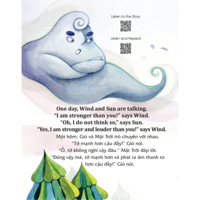 Học Tiếng Anh Cùng Truyện Ngụ Ngôn Aesop - Gió Và Mặt Trời - The Wind And The Sun