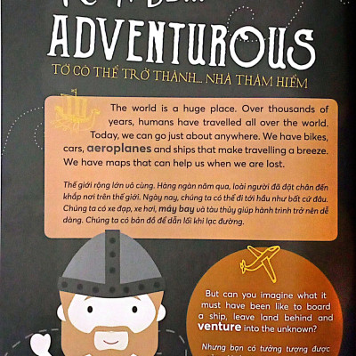 Sách song ngữ Danh nhân Thế giới – World Famous People: I Can Be Adventurous– Tớ có thể trở thành nhà thám hiểm, tặng file nghe tiếng Anh