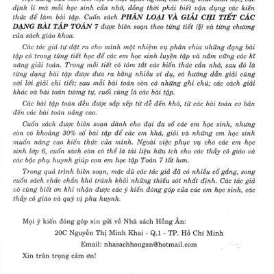 Sách tham khảo- Phân Loại & Giải Chi Tiết Các Dạng Bài Tập Toán 7 - Tập 1 (Bám Sát SGK Kết Nối Tri Thức Với Cuộc Sống)_HA