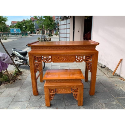 Án gian gỗ sồi Nga kt 153x 67x127 , giá báo chưa có bàn cơm, bàn cơm thêm 2tr500k