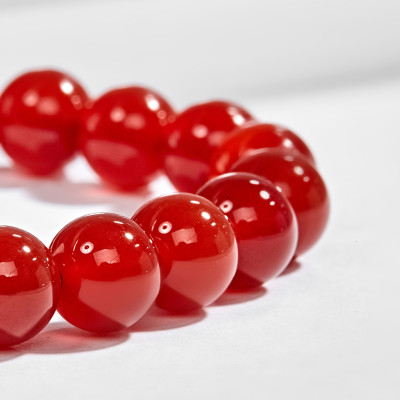 Vòng tay đá mã não đỏ charm 12 con giáp bạc mạ vàng 24k Mệnh Hỏa, Thổ - Ngọc Qúy Gemstones