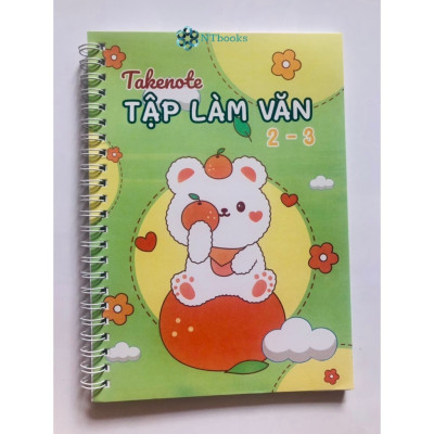 Sách Takenote lớp 2-3: Toán + Tập Làm Văn khổ A5 (Phiên Bản Mới Nhất)