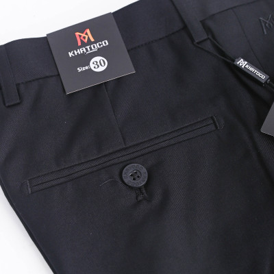 Quần tây nam đen không ly Khatoco