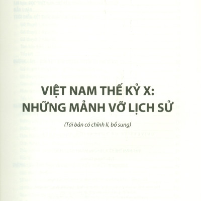 VIỆT NAM THẾ KỶ X - Những Mảnh Vỡ Lịch Sử (Bìa mềm) - Tái bản năm 2022