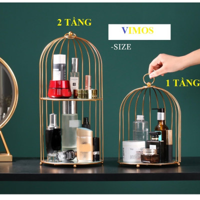 Tủ kệ mỹ phẩm, kệ trưng bày sản phẩm kiểu lồng chim độc đáo thương hiệu VIMOS