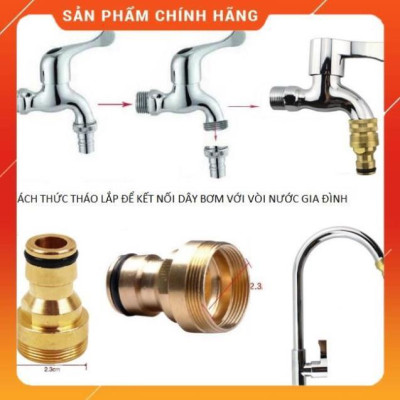 Bộ dây vòi xịt nước ️ , tăng áp 3 lần, loại 3m, 5m 206701-3 đầu đồng,cút nối nhựa vàng+ đai