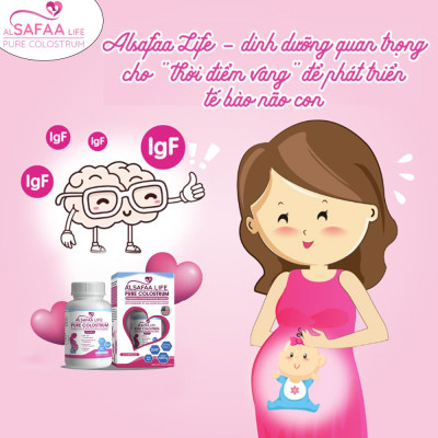 Combo 02 Hộp Sữa non nguyên chất al SAFAA life - USA |  Pure Colostrum Pregnancy & Breastfeeding Support 500MG