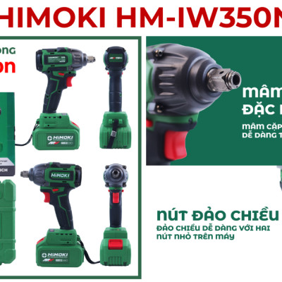 Máy Siết Bulong Đa Năng HIMOKI-HM-IW350N 21V - Motor Ruột Đồng 100% - Động Cơ Không Chổi Than Siêu Mạnh Mẽ