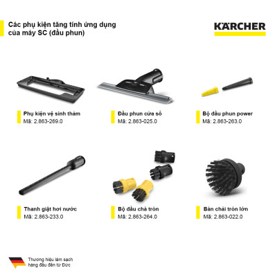 Máy làm sạch bằng hơi nước nóng Karcher SC 2 Deluxe easyfix