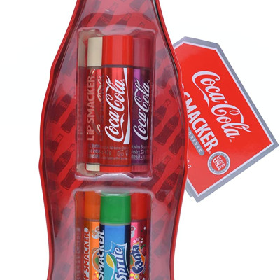 Lip Smacker - Set 6 Cây Son Coca Coca Vỉ Nhôm Vị Truyền Thống - LipSmaker Coca Cola Vintage Bottle Tint