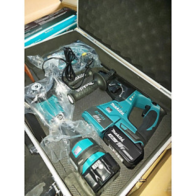 BỘ KIT MÁY MÀI VÀ KHOAN BÚA DÙNG PIN 18V MAKITA DLX2161X (02 PIN 18V/3.0AH 01 ĐẾ SẠC NHANH) - HÀNG CHÍNH HÃNG