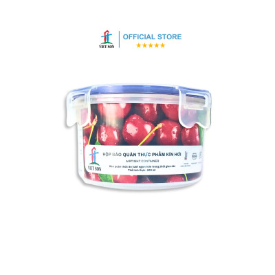 Hộp Tròn Đựng Thực Phẩm VIETSON 800ml Nắp Khóa 4 Cạnh Kín Hơi