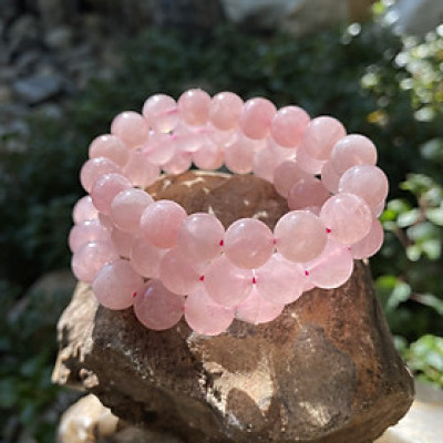 Vòng Tay Đá Thạch Anh Hồng 10 ly NHASAN VH03 “Đánh thức tình yêu trong bạn”