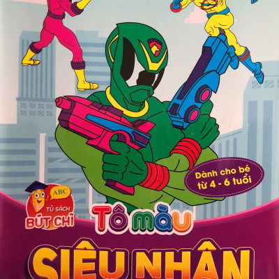 Tô màu siêu nhân tập 1,2,3,4 - bộ 4 cuốn