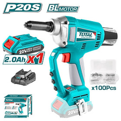 MÁY RÚT RIVET DÙNG PIN 20V (1 pin 2.0AH +sạc ) TOTAL TRTLI20051 - HÀNG CHÍNH HÃNG