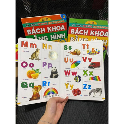 Sách - 5 cuốn Bách Khoa Bằng Hình Đầu Tiên Cho Bé Theo Chủ Đề - Song ngữ Anh Việt - Quét mã QR nghe đọc