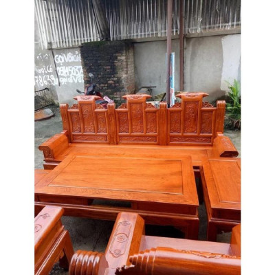 bộ bàn ghế cuốn thư tay hộp gỗ gõ