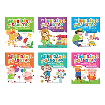 Combo (6 tập): Hình dán sáng tạo phát triển IQ và EQ