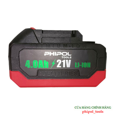 Pin 10 cell dung lượng 2000mAh PHIPOL TOOLS có đèn báo hiển thị dung lượng - Hàng Chính Hãng