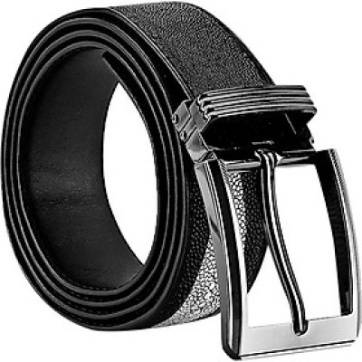 Thắt Lưng Nam Da Cá Đuối Bản Lớn Đầu Kim Huy Hoàng HT4504 - Đen