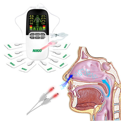 Máy Massage Xung Điện Trị Liệu Nikio NK-102 - 8 Miếng Dán Mát Xa Giảm Đau Nhức Toàn Thân Với Công Nghệ Điện Xung Mới - Đèn Hồng Ngoại Hỗ Trợ Trị Viêm Mũi Dị Ứng, Viêm Xoang - Pin Sạc Không Dây Tiện Lợi