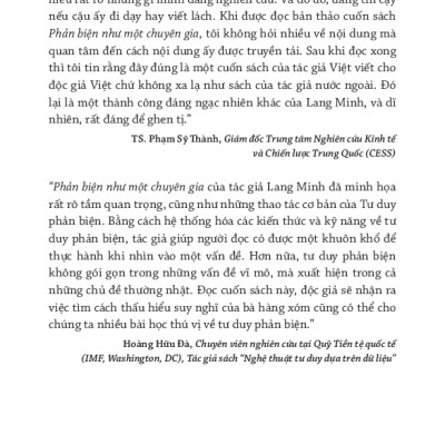 Phản Biện Như Một Chuyên Gia - Lập Luận Sắc Bén Và Tư Duy Hiệu Quả