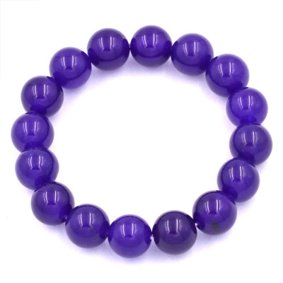 Vòng tay chuỗi hạt đá thạch anh tím 12 ly 16 hạt