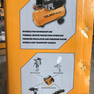Máy nén khí có dầu ( siêu êm) 24L 1500W Tolsen 73114- Hàng chính hãng