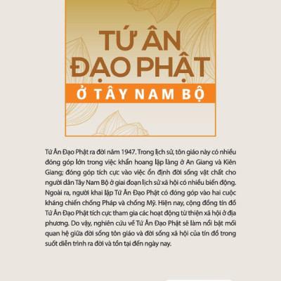 Tứ ân đạo phật ở Tây Nam Bộ - Nguyễn Trung Hiếu - Võ Văn Thắng