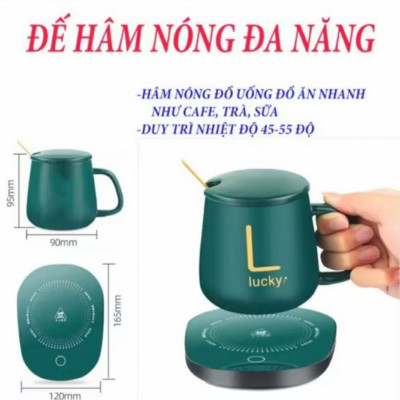 BỘ ĐẾ CỐC HÂM LÀM NÓNG NƯỚC GIỮ NHIỆT BẰNG XỨ GỐM CỰC ĐẸP
