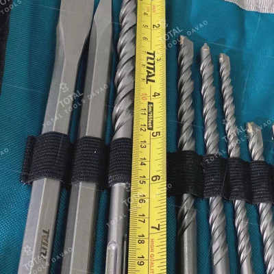 BỘ MŨI KHOAN VÀ MŨI ĐỤC BÊ TÔNG 10 CHI TIẾT TOTAL TACSD19101