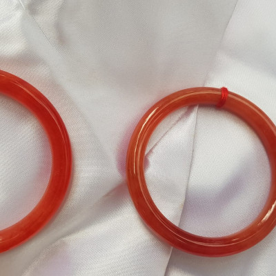 Vòng tay nữ đá Cẩm Thạch Đỏ Đẹp 53mm x cọng 7mm Nữ mệnh hỏa mệnh thổ 52kg - 58kg Hợp mệnh hợp công việc may mắn tốt đeo đẹp tay ạ