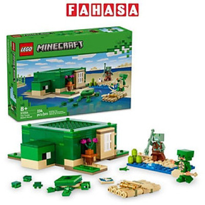 Đồ Chơi Lắp Ráp Ngôi Nhà Rùa Biển - The Turtle Beach House - Lego Minecraft 21254 (234 Mảnh Ghép)