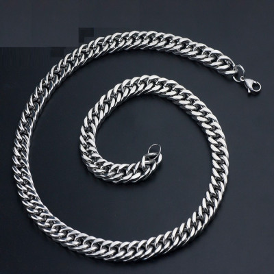 Dây chuyền nam xích bảng lớn 1cm thời trang nam tính